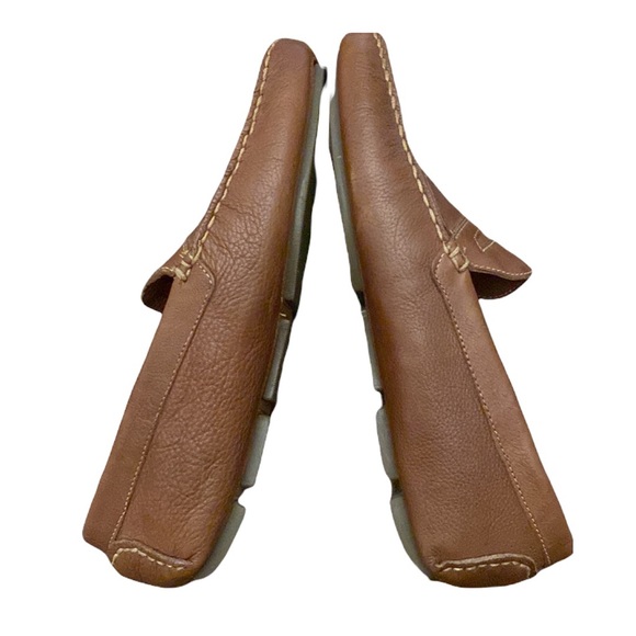 Sandro Moscoloni Leather Penny Loafer Caramel Driving Slippers 9.5 - Picture 7 of 11